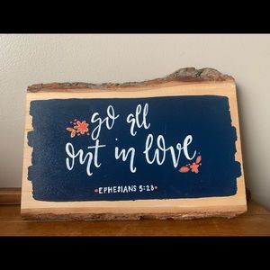 Live Edge Wood Bible Verse